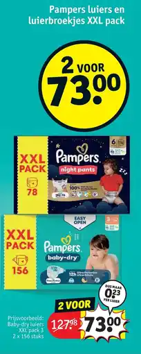 Kruidvat Pampers luiers en luierbroekjes XXL pack aanbieding