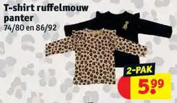 Kruidvat T-Shirt Ruffelmouw Panter aanbieding