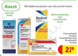 Kruidvat Wij hebben producten voor alle soorten hoest. aanbieding