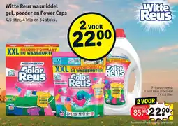 Kruidvat Witte Reus wasmiddel gel, poeder en Power Caps aanbieding