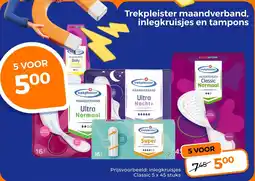 Trekpleister Trekpleister Maandverband, Inlegkruisjes en Tampons aanbieding