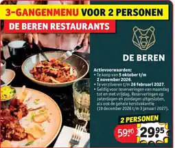 Kruidvat 3 Gangenmenu voor 2 personen aanbieding
