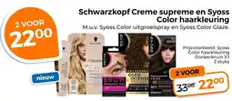 Trekpleister Schwarzkopf Creme supreme en Syoss Color Haarkleuring aanbieding