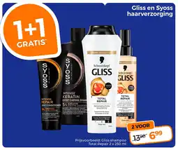 Trekpleister Gliss en Syoss Haarverzorging aanbieding
