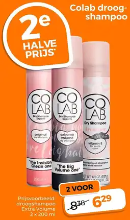 Trekpleister Colab Droogshampoo aanbieding