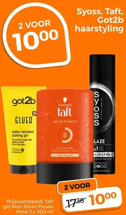 Trekpleister Syoss, Taft, Got2b Haarstyling aanbieding