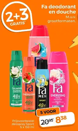 Trekpleister Fa Deodorant en Douche aanbieding