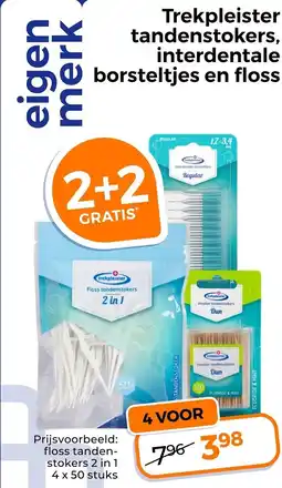 Trekpleister Trekpleister Tandenstokers, Interdentale Borsteltjes en Floss aanbieding