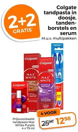 Trekpleister Colgate Tandpasta in Doosje, Tandenborstels en Serum aanbieding
