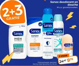 Trekpleister Sanex Deodorant en Douche aanbieding