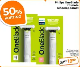 Trekpleister Philips OneBlade Intimate Scheerapparaat aanbieding