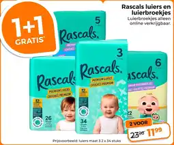 Trekpleister Rascals Luiers en Luierbroekjes aanbieding