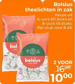 Trekpleister Bolsius Theelichten in Zak aanbieding