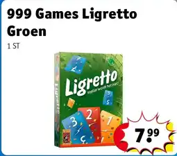 Kruidvat 999 Games Ligretto Groen aanbieding