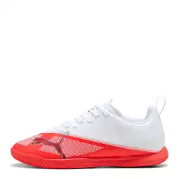 Wehkamp Puma Ultra 7 Play junior imitatieleren voetbalschoenen - rood/wit aanbieding