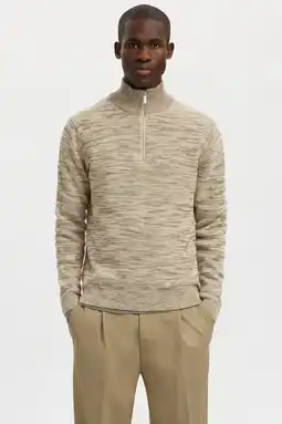 Wehkamp Selected gebreide trui taupe aanbieding