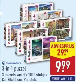 ALDI Clementoni 3-in-1 puzzel aanbieding