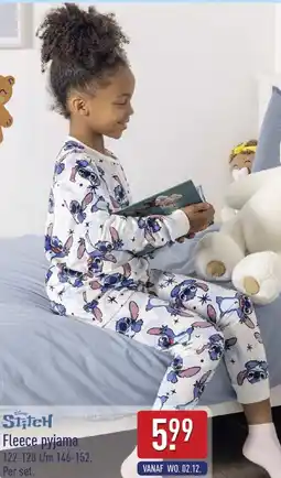 ALDI Stitch Fleece pyjama aanbieding