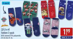 ALDI Stitch Sokken 2-pack aanbieding