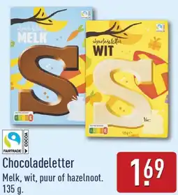 ALDI Chocoladeletter aanbieding