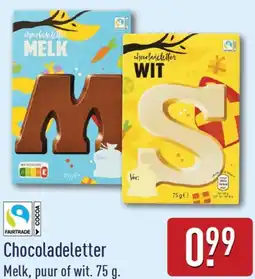 ALDI Chocoladeletter aanbieding