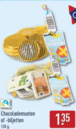 ALDI Chocolademunten of -biljetten aanbieding