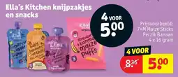 Kruidvat Ella's Kitchen Knijpzakjes en Snacks aanbieding