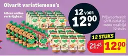 Kruidvat Olvarit Variatiemenu's aanbieding