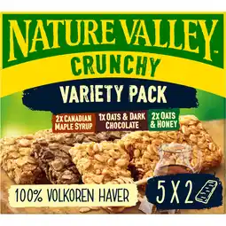 Jumbo Nature Valley Crunchy Variety Pack 5 x 42 g aanbieding
