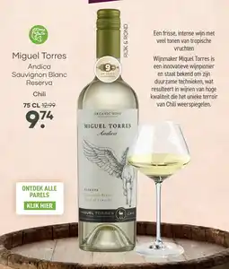 Mitra Miguel Torres Andica Sauvignon Blanc Reserva aanbieding