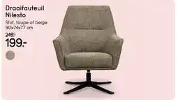 Leen Bakker Draaifauteuil Nilesto aanbieding