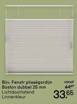 Leen Bakker Fenstr plisségordijn Boston aanbieding