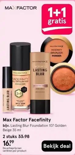 Etos Max factor facefinity aanbieding