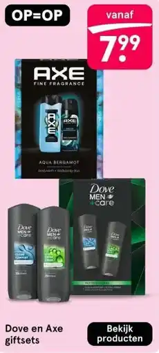 Etos Dove en Axe giftsets aanbieding