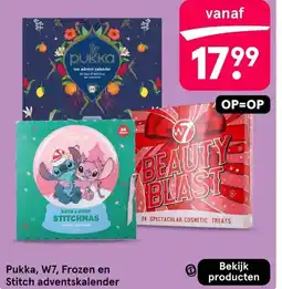 Etos Pukka w7 frozen en stitch adventskalender aanbieding