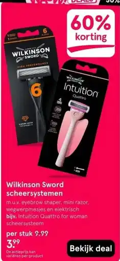 Etos Wilkinson sword scheersystemen aanbieding