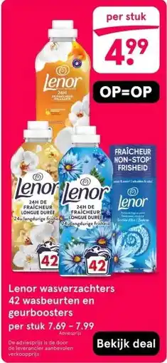 Etos Lenor wasverzachters 42 wasbeurten en geurboosters aanbieding