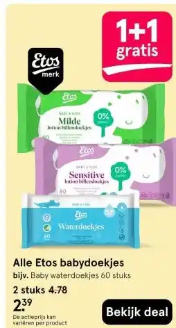 Etos Alle Etos babydoekjes aanbieding