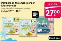 Etos Pampers en Ninjamas luiers en luierbroekjes aanbieding