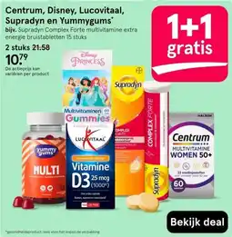 Etos Centrum disney lucovitaal, supradyn en yummygums aanbieding