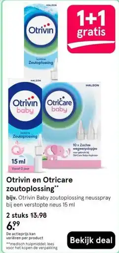 Etos Otrivin en otricare zoutoplossing aanbieding