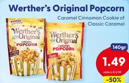 Die Grenze Werther’s Original Popcorn Caramel Cinnamon Cookie of Classic Caramel aanbieding