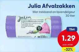 Die Grenze Julia Afvalzakken Met trekband en lavendelgeur aanbieding