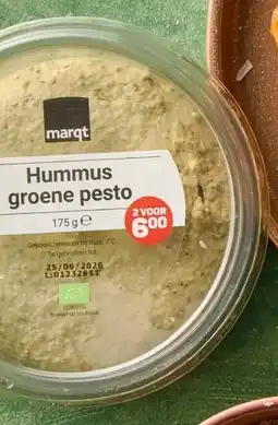 Ekoplaza Marqt Hummus Groene Pesto aanbieding