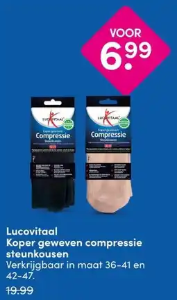 DA Lucovitaal Koper geweven compressie steunkousen aanbieding