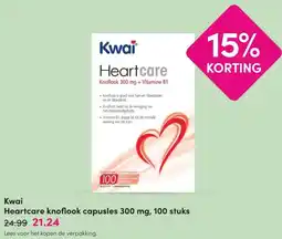 DA Kwai Heartcare knoflook capusles 300 mg, 100 stuks aanbieding