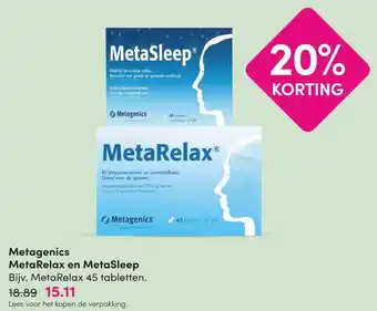 Metagenics MetaRelax en MetaSleep