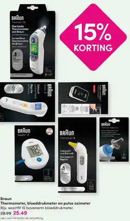 DA Braun Thermometer, bloeddrukmeter en pulse oximeter aanbieding