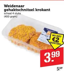 Coop Weidenaar gehaktschnitzel krokant aanbieding