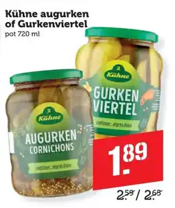 Coop Kühne augurken of Gurkenviertel pot aanbieding